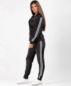 Premium Dames Trainingspak / Tracksuit / Joggingspak | Sport Kleding | Zwart-Wit - L