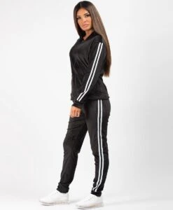 Premium Dames Trainingspak / Tracksuit / Joggingspak | Sport Kleding | Zwart-Wit - M