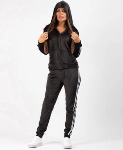 Premium Dames Trainingspak / Tracksuit / Joggingspak | Sport Kleding | Zwart-Wit - L -Merkloos Winkel 989x1200 11