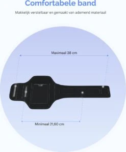 FLUSHY Hardloop Telefoonhouder - Sportarmband - Waterdicht - Hardlopen - Hardloopband - Reflecterend - Opbergvak Voor Sleutels En Pasjes - Hardloop Armband Telefoon - Zwart -Merkloos Winkel 991x1200 15
