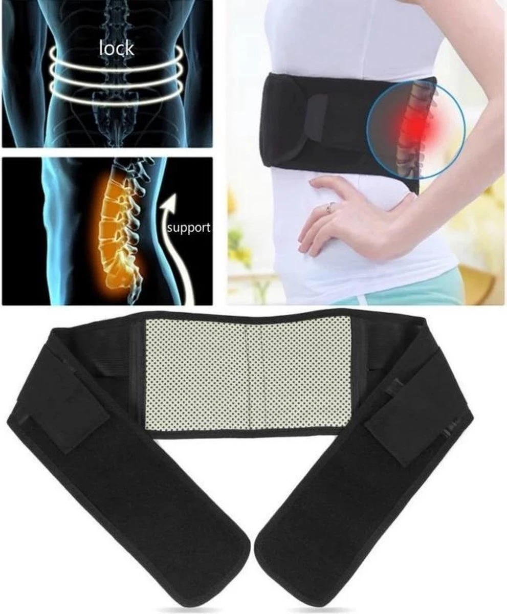 LOUZIR Magnetische Rugband - Rug Brace / Rugbandage / Ruggordel / Rugwarmer Riem / Verstelbaar. 4 LOUZIR Magnetische Rugband - Rug Brace / Rugbandage / Ruggordel / Rugwarmer Riem / Verstelbaar. - Afbeelding 2