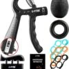 U-Fit One 7 Delige Handtrainer Set - Verstelbare Teller Handgrip - Handknijper - Knijphalter - Stressbal - Vingertrainer - Onderarm Trainer -Merkloos Winkel 999x1200 7